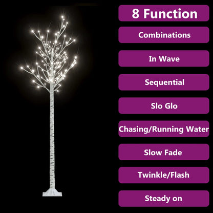vidaXL Christmas Tree 200 LEDs 1.8 m Cold White Willow Indoor Outdoor