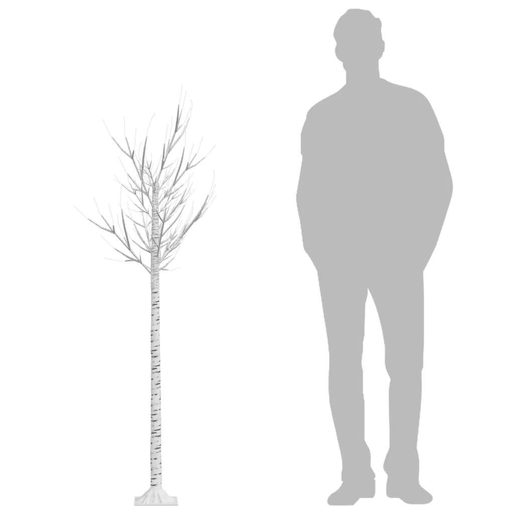vidaXL Christmas Tree 200 LEDs 1.8 m Cold White Willow Indoor Outdoor