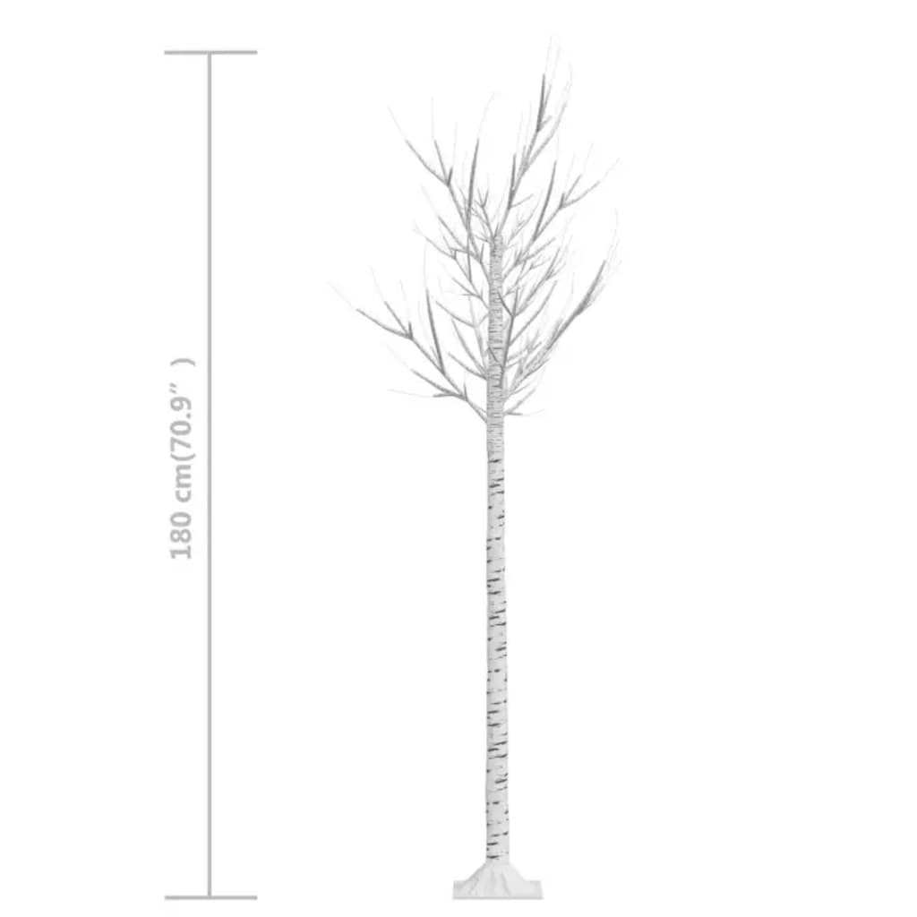 vidaXL Christmas Tree 200 LEDs 1.8 m Cold White Willow Indoor Outdoor