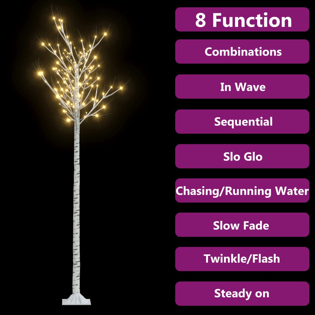 vidaXL Christmas Tree 220 LEDs 2.2 m Warm White Willow Indoor Outdoor