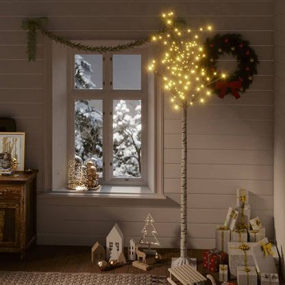 vidaXL Christmas Tree 220 LEDs 2.2 m Warm White Willow Indoor Outdoor