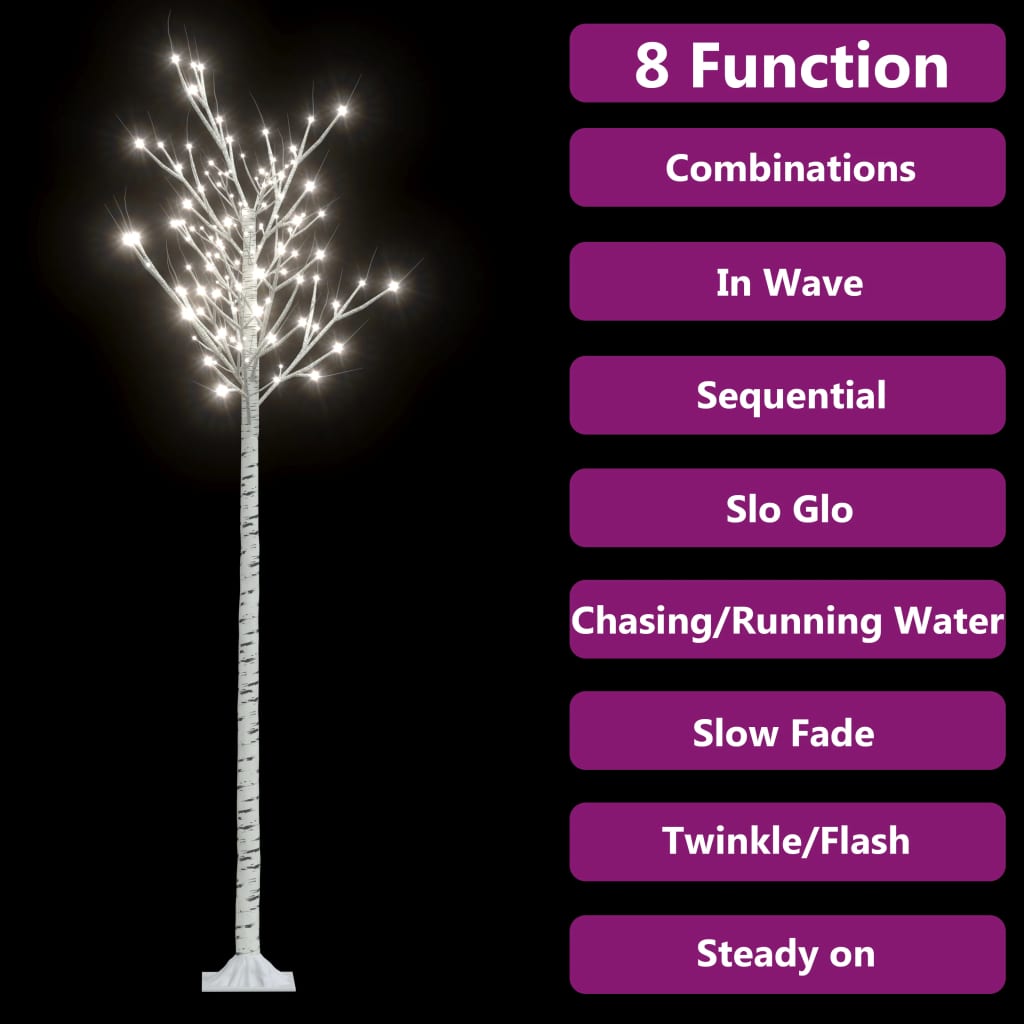vidaXL Christmas Tree 220 LEDs 2.2 m Cold White Willow Indoor Outdoor