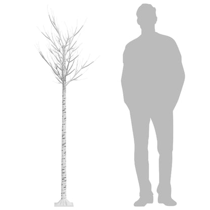 vidaXL Christmas Tree 220 LEDs 2.2 m Cold White Willow Indoor Outdoor