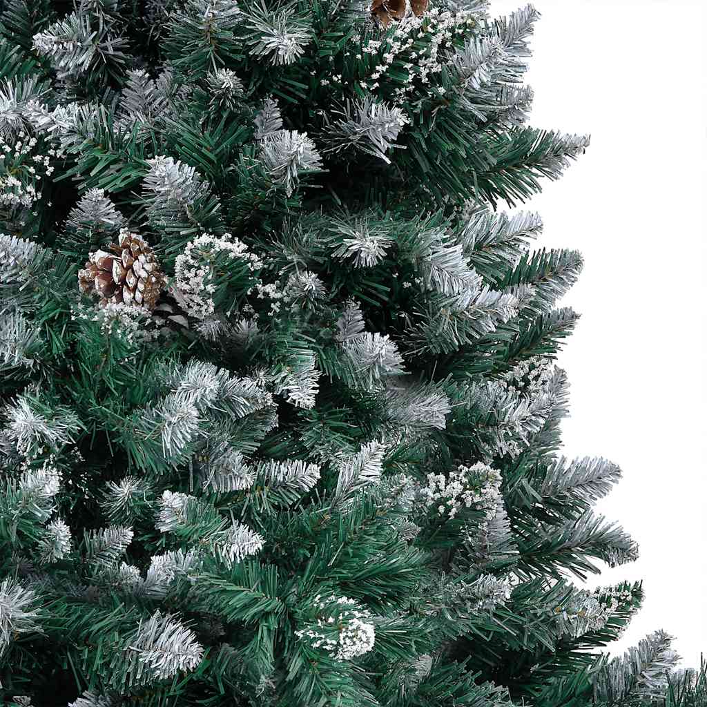 vidaXL Artificial Christmas Tree with LEDs&Ball Set&Pinecones 210 cm