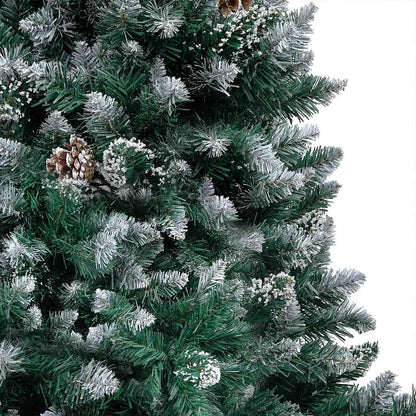 vidaXL Artificial Christmas Tree with LEDs&Ball Set&Pinecones 240 cm