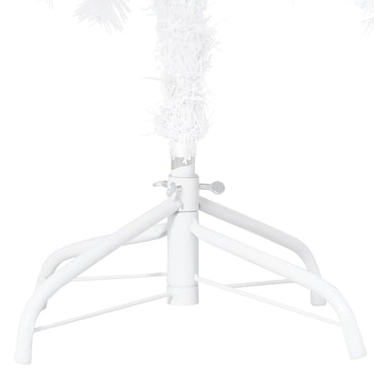 vidaXL Artificial Pre-lit Christmas Tree with Ball Set White 210 cm PVC