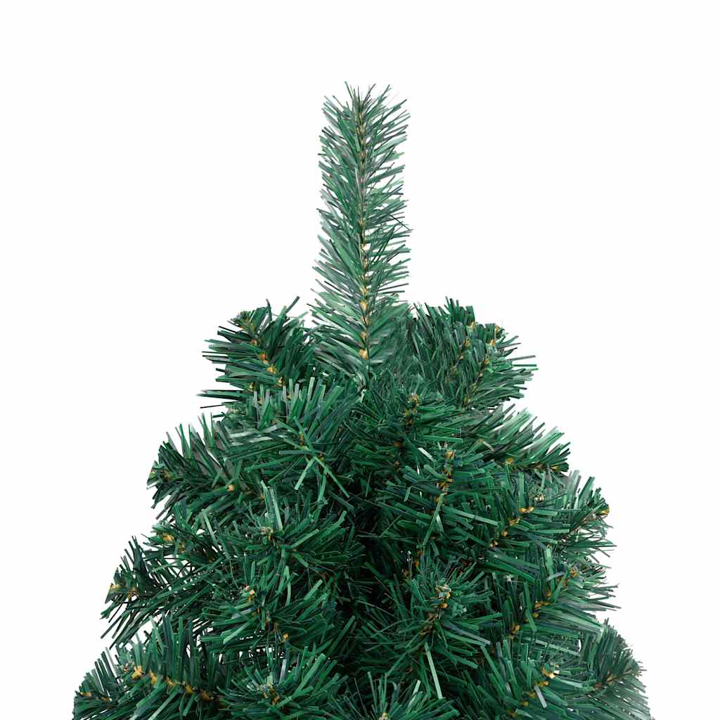 vidaXL Artificial Half Pre-lit Christmas Tree with Ball Set Green 180 cm