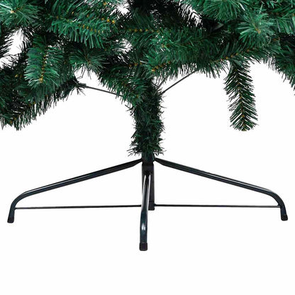 vidaXL Artificial Half Pre-lit Christmas Tree with Ball Set Green 180 cm