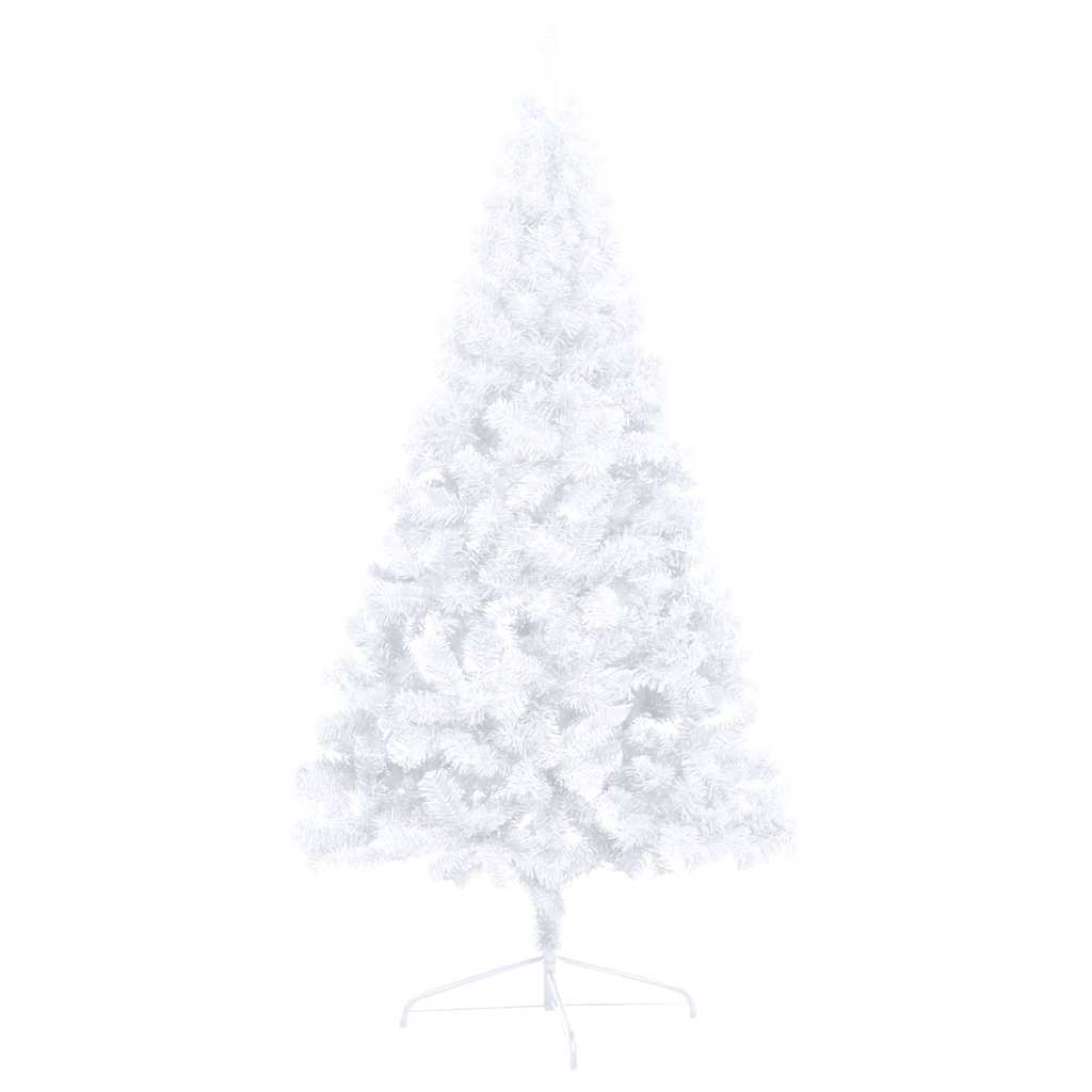 vidaXL Artificial Half Pre-lit Christmas Tree with Ball Set White 150 cm