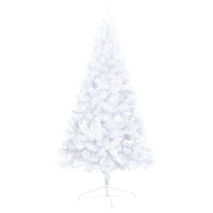 vidaXL Artificial Half Pre-lit Christmas Tree with Ball Set White 150 cm