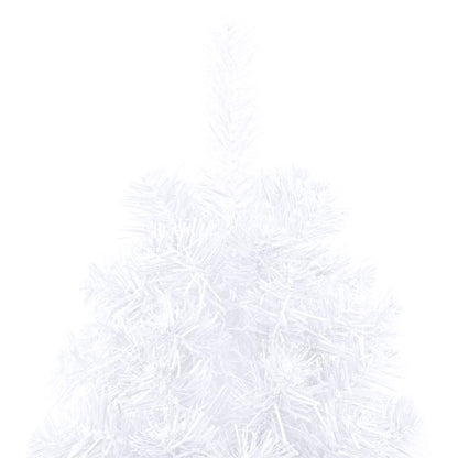 vidaXL Artificial Half Pre-lit Christmas Tree with Ball Set White 150 cm