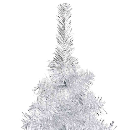 vidaXL Artificial Pre-lit Christmas Tree with Ball Set Silver 120 cm
