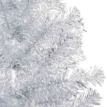 vidaXL Artificial Pre-lit Christmas Tree with Ball Set Silver 120 cm