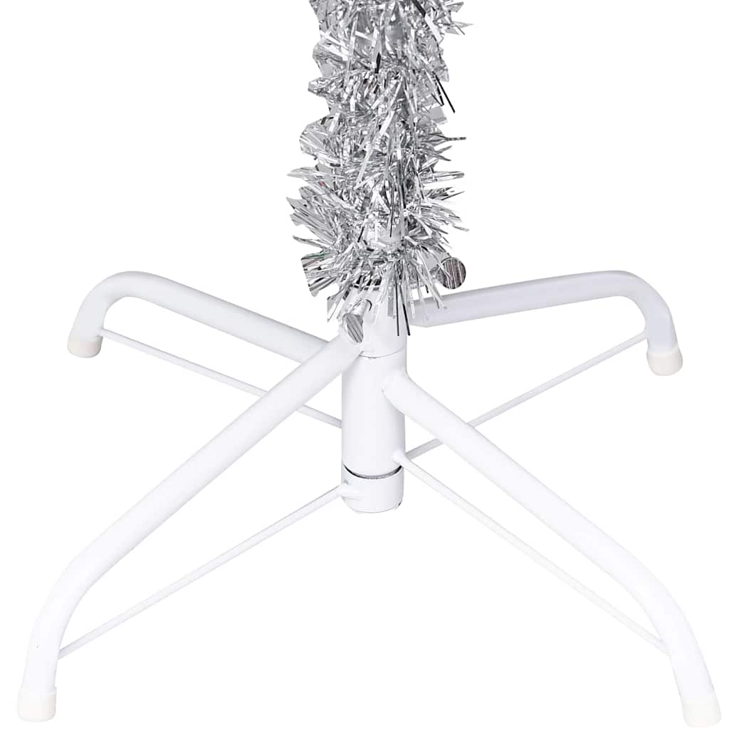 vidaXL Artificial Pre-lit Christmas Tree with Ball Set Silver 120 cm