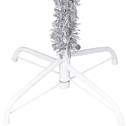 vidaXL Artificial Pre-lit Christmas Tree with Ball Set Silver 120 cm