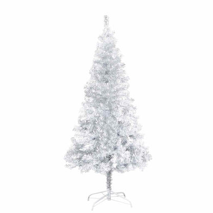 vidaXL Artificial Pre-lit Christmas Tree with Ball Set Silver 150 cm PET
