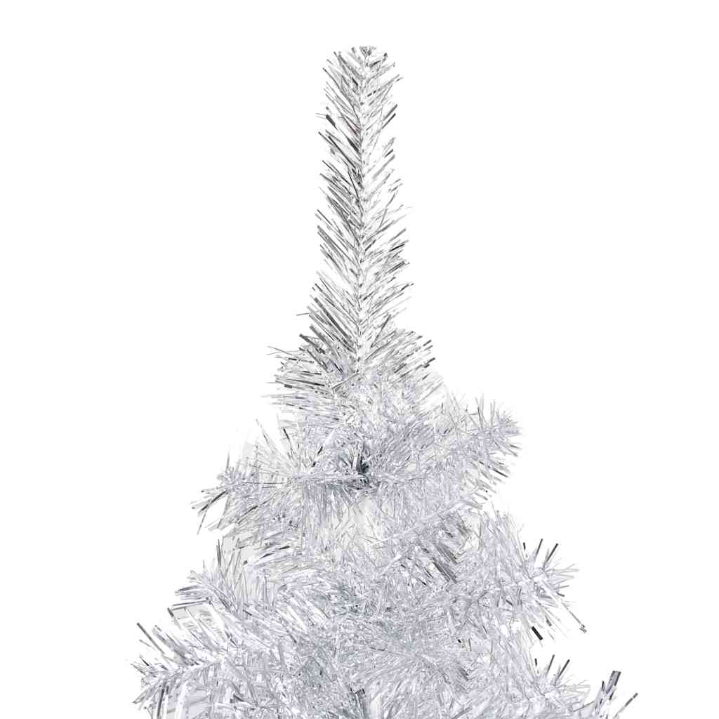 vidaXL Artificial Pre-lit Christmas Tree with Ball Set Silver 150 cm PET