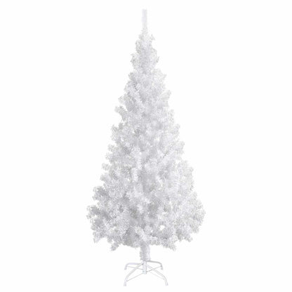 vidaXL Artificial Pre-lit Christmas Tree with Ball Set White 180 cm PVC