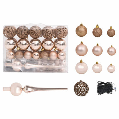 vidaXL Nordmann Fir Artificial Christmas Tree LED&Ball Set Green 180cm
