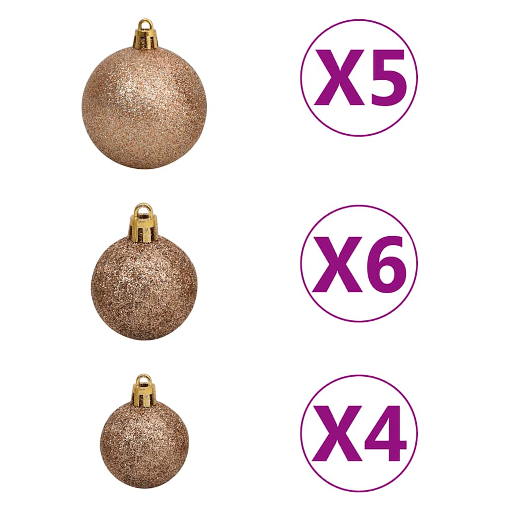vidaXL Nordmann Fir Artificial Christmas Tree LED&Ball Set Green 180cm