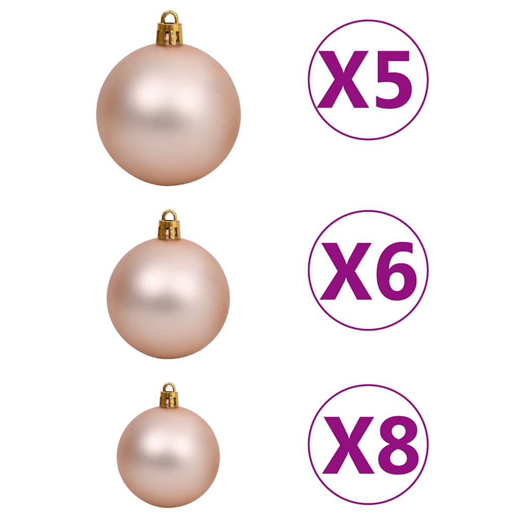 vidaXL Nordmann Fir Artificial Christmas Tree LED&Ball Set Green 180cm