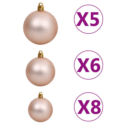 vidaXL Nordmann Fir Artificial Christmas Tree LED&Ball Set Green 180cm