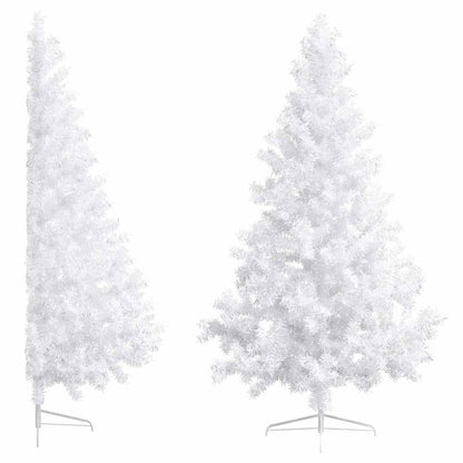 vidaXL Artificial Half Pre-lit Christmas Tree with Ball Set White 180 cm
