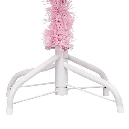 vidaXL Artificial Pre-lit Christmas Tree with Ball Set Pink 240 cm PVC