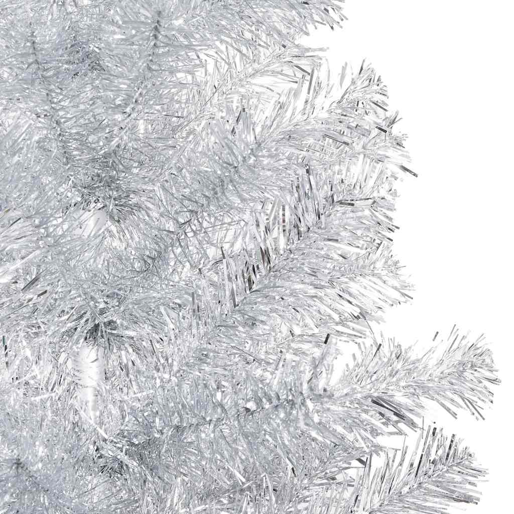 vidaXL Artificial Pre-lit Christmas Tree with Ball Set Silver 240 cm PET
