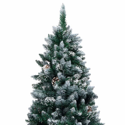 vidaXL Artificial Christmas Tree with LEDs&Ball Set&Pine Cones 210 cm