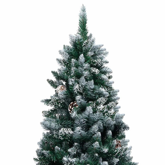 vidaXL Artificial Christmas Tree with LEDs&Ball Set&Pine Cones 240 cm