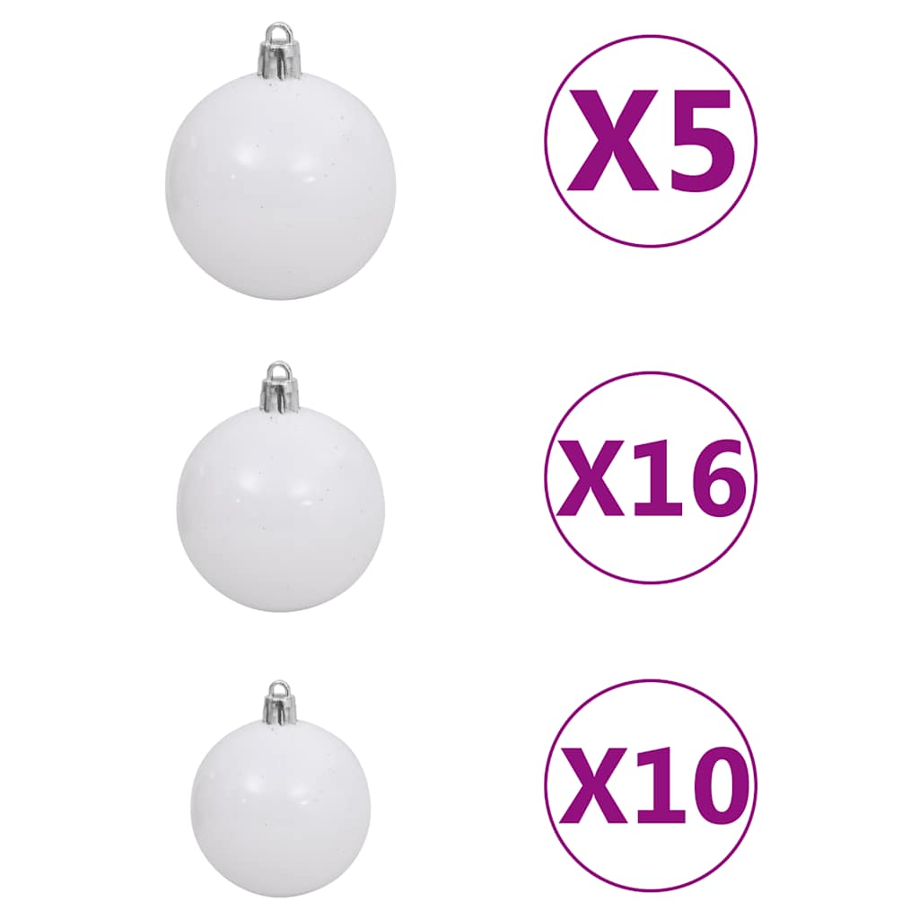 vidaXL Artificial Christmas Tree with LEDs&Ball Set&Pine Cones 240 cm