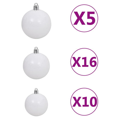 vidaXL Artificial Pre-lit Christmas Tree with Ball Set Green 240 cm