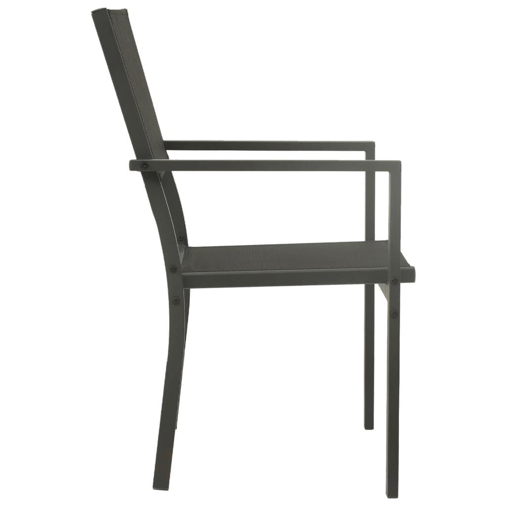 vidaXL Outdoor Dining Set | Black and Anthracite