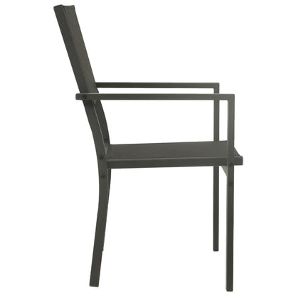 vidaXL Outdoor Dining Set | Black and Anthracite