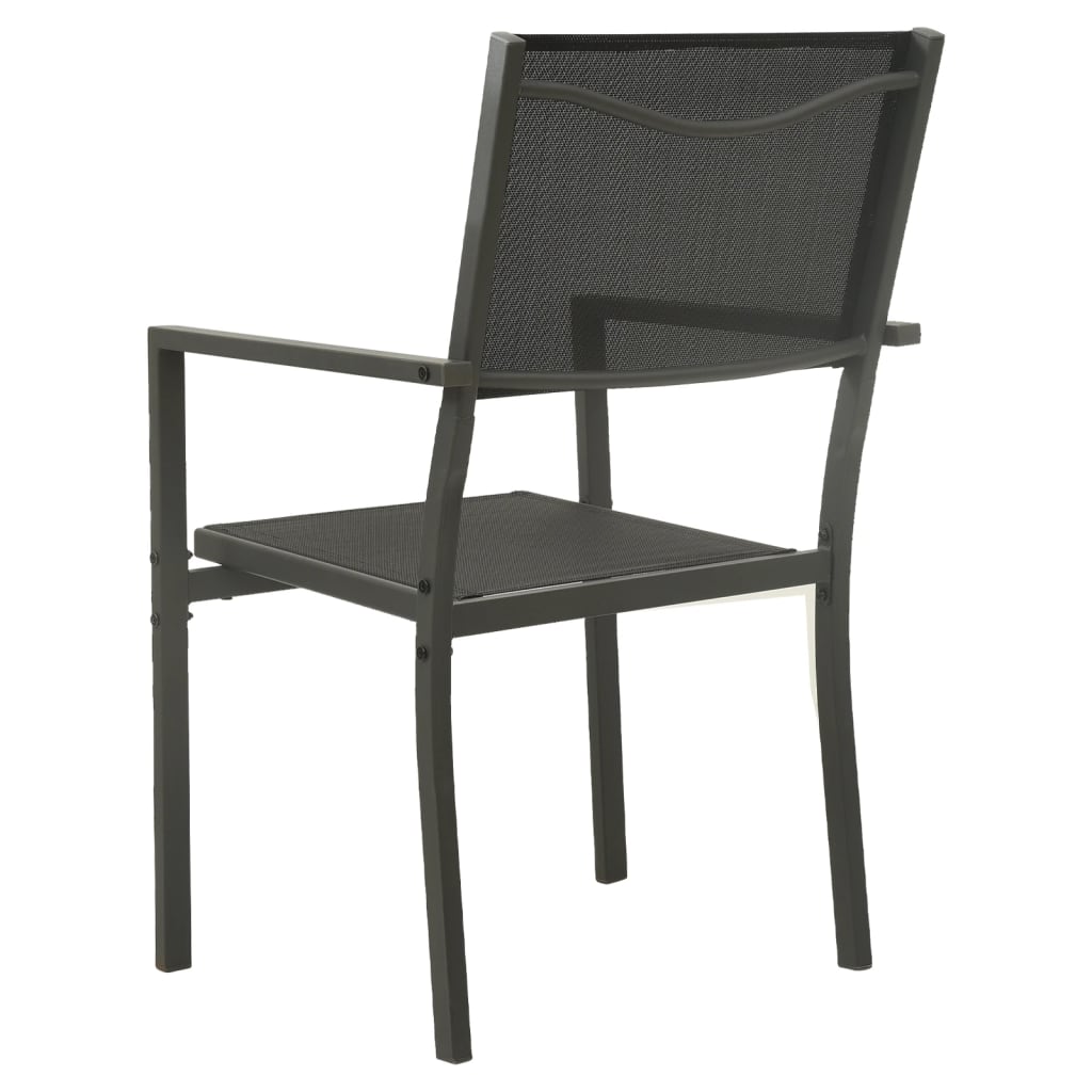 vidaXL Outdoor Dining Set | Black and Anthracite