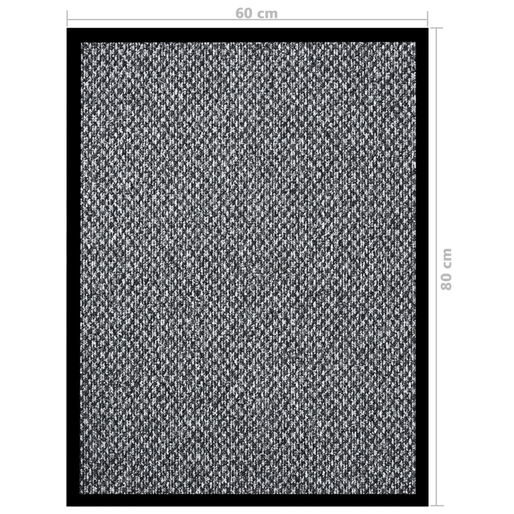 vidaXL Doormat  Grey 60x80 cm