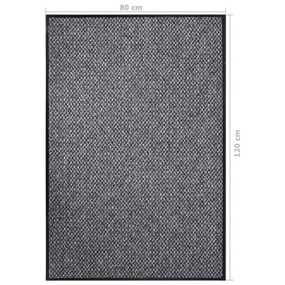 vidaXL Doormat  Grey 80x120 cm