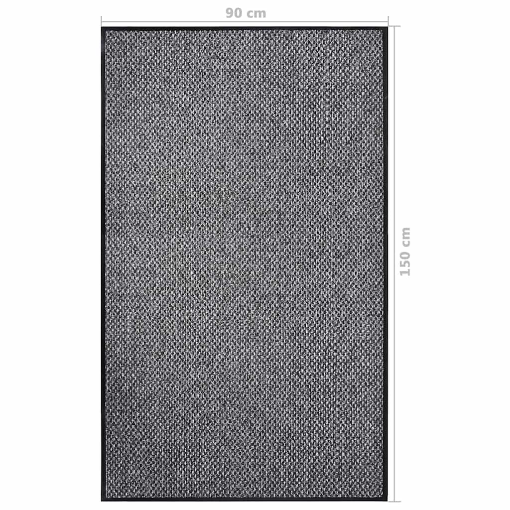 vidaXL Doormat Grey 90x150 cm