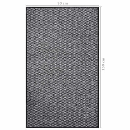 vidaXL Doormat Grey 90x150 cm