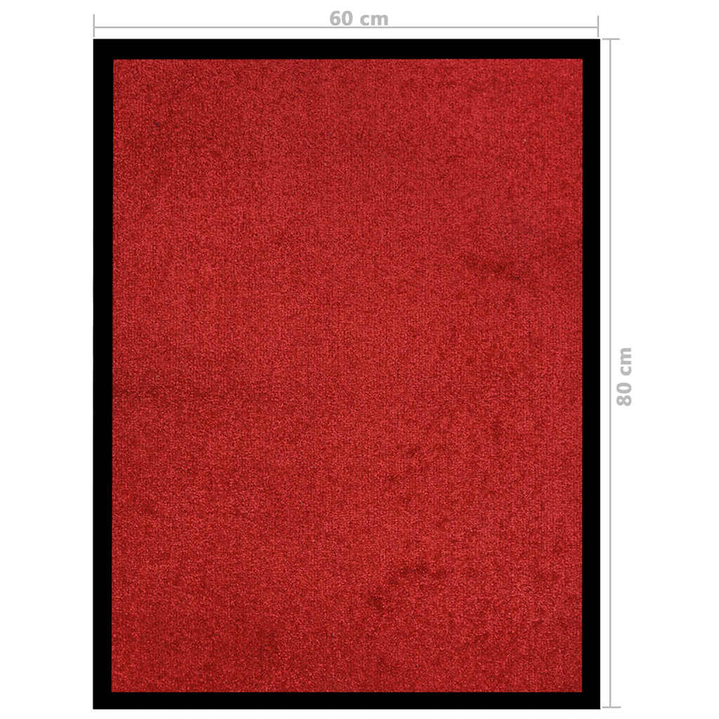 vidaXL Doormat Red 60x80 cm