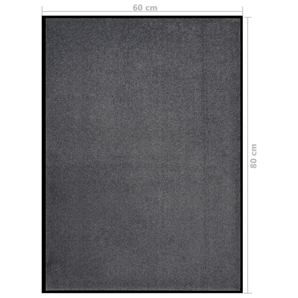vidaXL Doormat Anthracite 60x80 cm