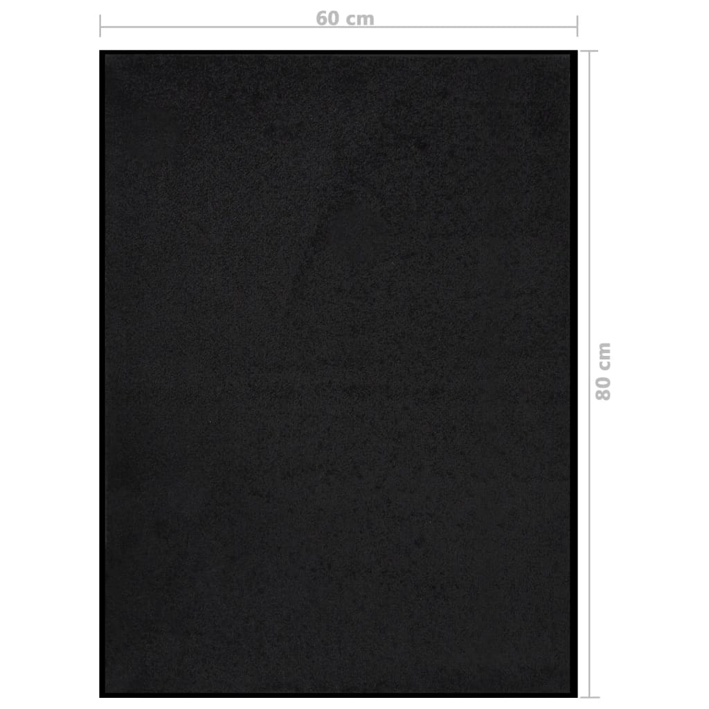 vidaXL Doormat Black 60x80 cm