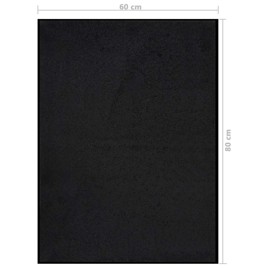 vidaXL Doormat Black 60x80 cm