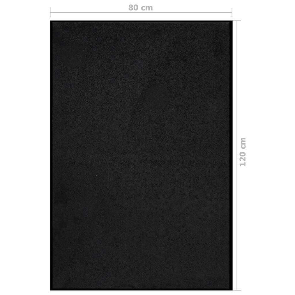 vidaXL Doormat Black 80x120 cm