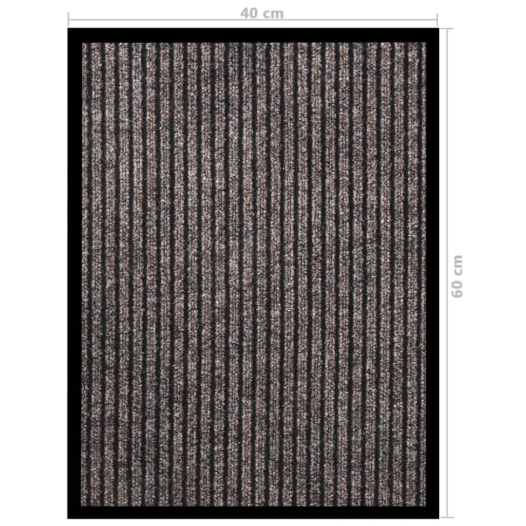 vidaXL Doormat  Striped Beige 40x60 cm