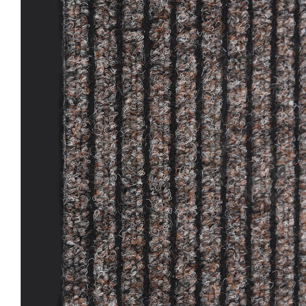vidaXL Doormat Striped Beige 80x120 cm