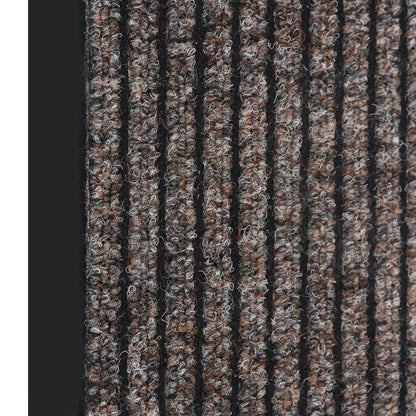 vidaXL Doormat Striped Beige 80x120 cm