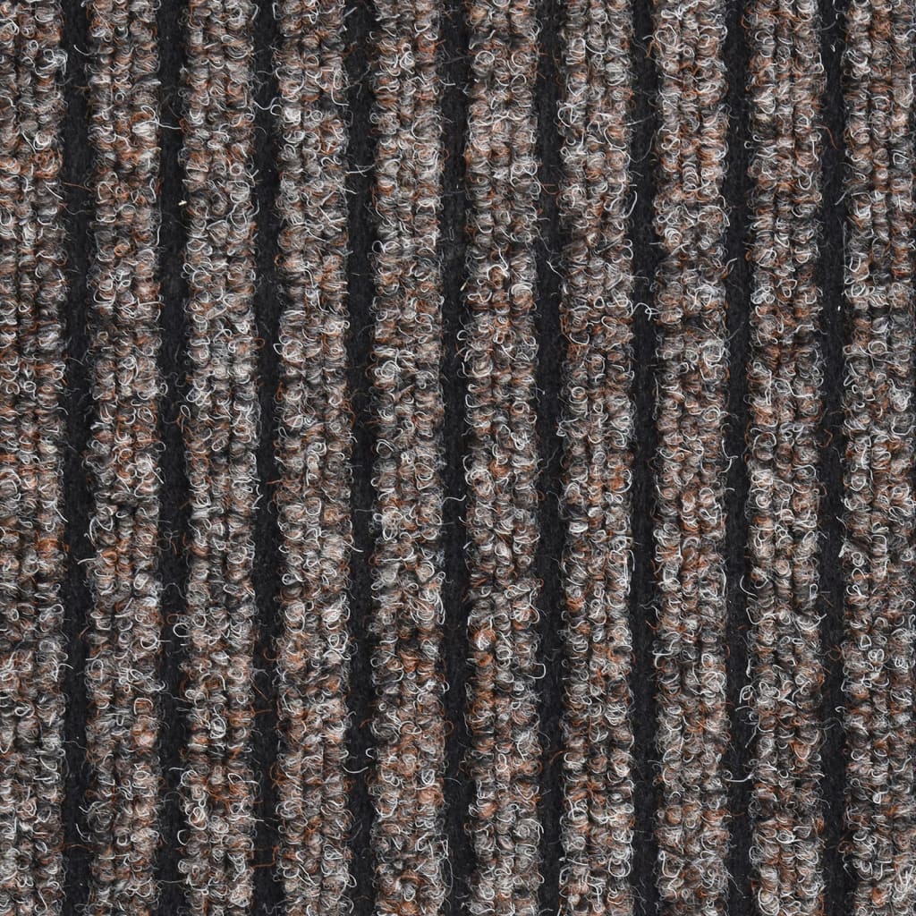 vidaXL Doormat Striped Beige 80x120 cm