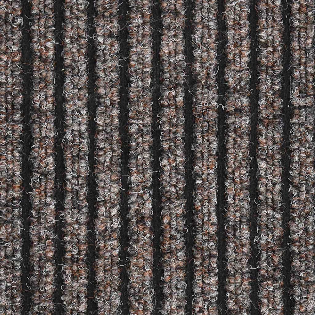vidaXL Doormat Striped Beige 80x120 cm